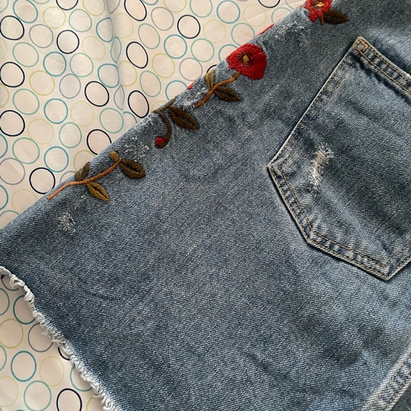 Bundle 2 for $10 - Zara Embroidered Denim Skirt XS - Picture 7 of 8